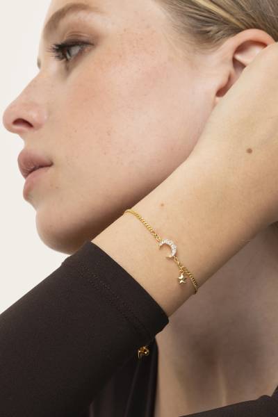 VESTOPAZZO ROMA BRACCIALE CATENA LUNA MICRO ZIRCONI - immagine 2