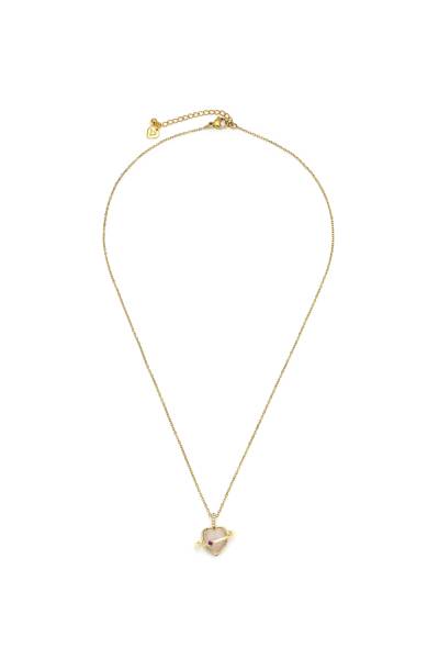 VESTOPAZZO ROMA COLLANA CHARM CUORE ROSA
