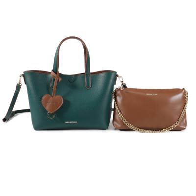 MARIACELINE MOOD HAND BAG MC6906-2 TEAL-BROWN